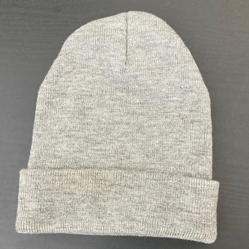 Decky Gray Knit Beanie Foldable